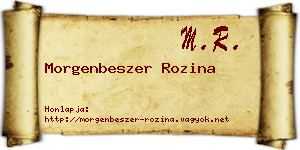 Morgenbeszer Rozina névjegykártya